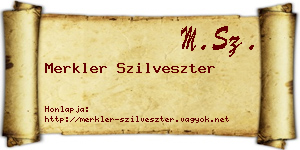 Merkler Szilveszter névjegykártya
